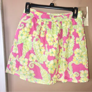 Lilly Pulitzer Whitley Mini Pocket Skirt‎ Floral Seahorse Daiquiri Pink Size 0 thumbnail 2