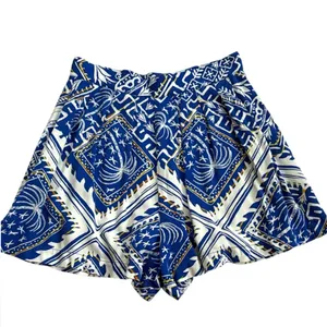 EUC Anthropologie Cory Lynn Calter Everly Blue Palm Tree Motif Size XS thumbnail 4