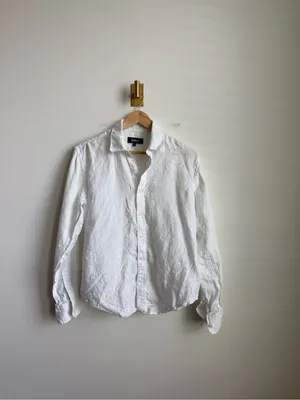 Quince White 100% Linen Oversized Button Down Shirt Womens Small thumbnail 3