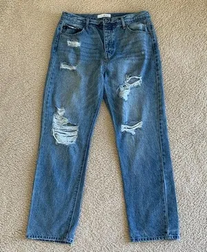 KanCan Women’s Size 31 Estillo High Rise‎ Distressed Denim Jeans KC7860M thumbnail 1
