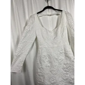 Lulus White Jacquard Elevated Icon Mini Dress Sz.M NWT thumbnail 11