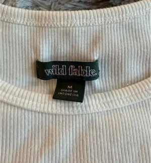 Wild Fable Ribbed Crop Tank - White M thumbnail 3