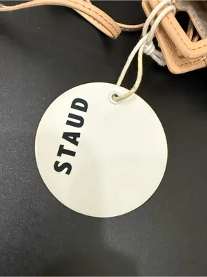 STAUD Micro Shirley Necklace Bag Tan Leather Micro Bag Charm thumbnail 13