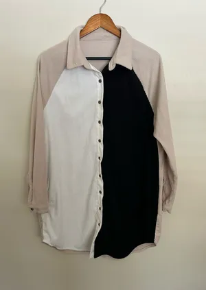 Oversized large button down shirt Multiple thumbnail 1