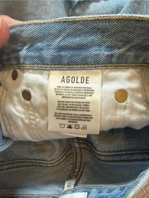AGOLDE Parker‎ Denim Shorts Size 29 High Rise Distressed Raw Hem Button Fly thumbnail 9