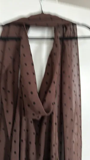 ZARA Polka Dot Scarf Maxi Dress thumbnail 17