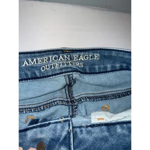 American Eagle Jegging Women 6 Short Blue Denim Stretch Casual‎ Boho thumbnail 2