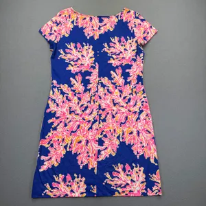 Lilly Pulitzer Blue Pink Coral Pima Cotton T-Shirt Dress 25981 Womens Medium thumbnail 7