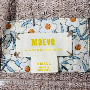 Maeve Anthropologie Cowl Neck Ruffle Hem Pullover Sweater Top‎ Small Waffle Knit thumbnail 3