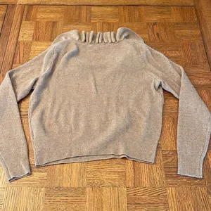 Madewell Ruffled Tan Sweater size large thumbnail 5