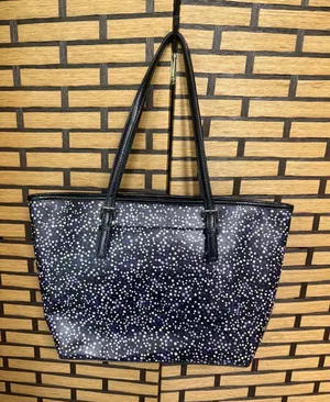 Michael Kors Purple And Black Star Print Tote Bag thumbnail 1