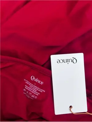 NWT Quince Cherry‎ Red Italian Cami One-Piece Swimsuit Size Large thumbnail 5