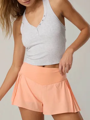 Aerie NWT BEACH Peach Pleated Active Skort XL Summer athletic casual thumbnail 1