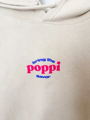 Poppi X Target Stay Juicy Oversized Hoodie Beige Size XS thumbnail 4