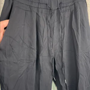 COS Black Elastic Drawstring Joggers woman sz 4 thumbnail 4