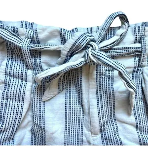 Womens H&M LOGG White Embroidered Paper Bag Style Tie Waist Shorts - Sz 6 thumbnail 5