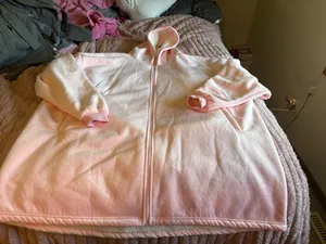 Cozy Pastel Pink Zip-Up Lounge Wear thumbnail 2