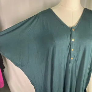 Dwell & Slumber Caftan Dress M/L Green Modal Maxi Lounge‎ Gown Pockets Sleep thumbnail 5