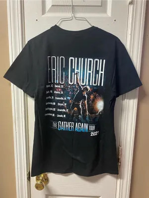 Fruit of the Loom Black Eric Church 'The Gather Again Tour 2021' Graphic Tee thumbnail 2