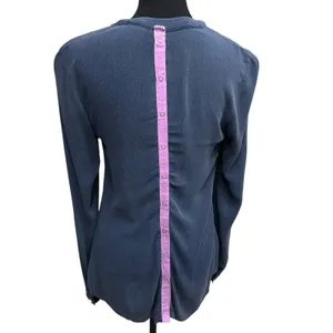 Free People Shirt Womens X-Small Blue Oversize Button Lagenlook Slouchy Blouse‎ thumbnail 5