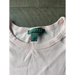 Ralph‎ Lauren Women's Light Pink Arm Pocket Long Sleeve Tee Size 1X thumbnail 2