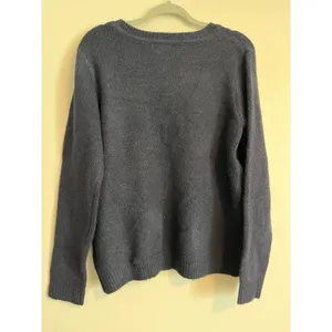 Cupcakes and Cashmere Navy Blue Dog Puppy Love Heart Embroidered Knit Sweater L thumbnail 6
