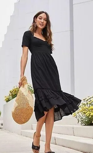 Free People Frances Tie Back Midi Dress thumbnail 1