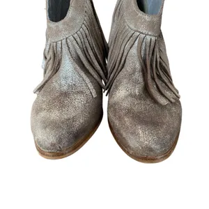 Ariat Unbridled Layla Fringe Ankle Boot in Metallic Taupe Brown size 7 thumbnail 5