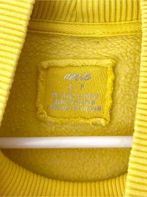Aerie Yellow Mock Neck Ribbed Pullover Side Pockets Oversized Baggy Loungewear thumbnail 5