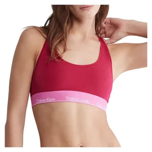 NWT Calvin Klein Womens Pride This Is Love Tonal Unlined Bralette Persian Red XS thumbnail 2