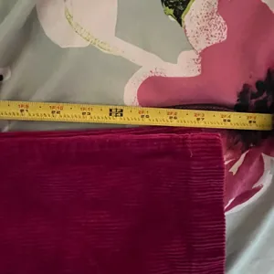 LOFT Women's Straight Corduroy Pants Berry Pink Size 32 Ankle Length‎ Zip Fly thumbnail 11