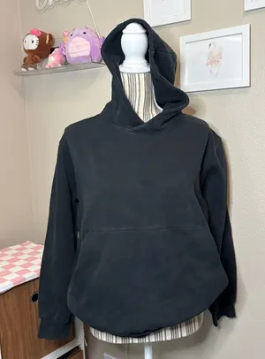 Lululemon unisex black hoodie cotton small quiet luxury goth casual preppy athle thumbnail 1