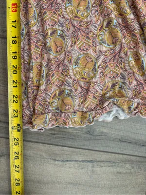 Anthropologie Matilda Pink Yellow Floral Paisley Wide Leg Ruffle Jumpsuit S thumbnail 9
