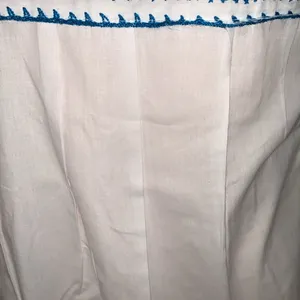 Mexican handmade blue embroidered woman size SMALL shirt made in Mexico thumbnail 3