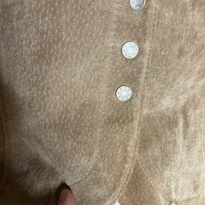 Y2K The Dress Barn‎ suede leather jacket snap front tan women's size XL western thumbnail 5