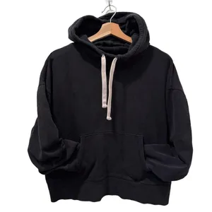 Gap SemiCrop Hooded Sweatshirt Black Size Medium 22x20 (Preowned) thumbnail 2