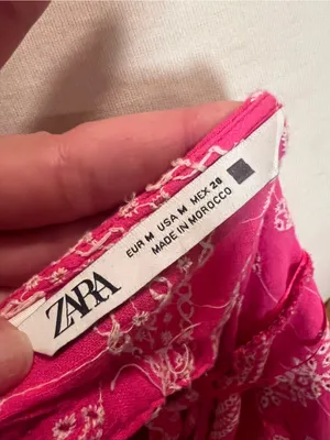 Zara Hot Pink Halter-Style Maxi Dress with White Print thumbnail 9