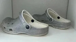 Crocs Classic Glitter II Clog Shoe 'Silver' Size Men's 4 /Women's 6 thumbnail 7