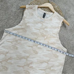 Vuori Women’s Sunset Tank Top Sleeveless Pima Cotton Slub in Bisque Camo XL thumbnail 12