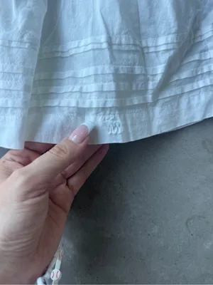 Vintage Abercrombie & Fitch 100% cotton mini skirt with blue tie up detail - XS thumbnail 4