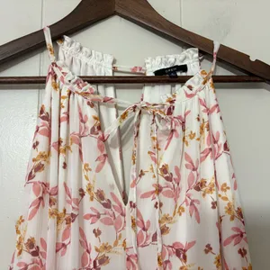 Drew Naomi Pink Floral Tiered Maxi Dress Size S thumbnail 2