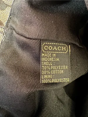 COACH Y2K BUCKET HAT Black Gray S/P Vintage 90s thumbnail 4