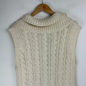 Eddie Bauer Cable Knit Sweater Vest Cardigan Sz Large Wool Blend Button Front thumbnail 10