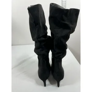 Womans NWT Time & Tru Slouched Knee High Stiletto Boots 8.5 W Black thumbnail 7