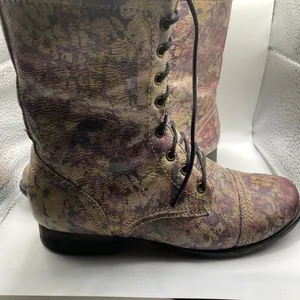 Heritage Women's Floral Boots Size 7.5 with zipper and lace thumbnail 7