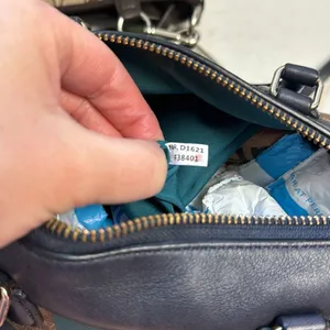 Coach Blue Varsity Stripe Mini Bennet Satchel Bag Purse Crossbody thumbnail 14