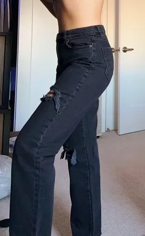 Garage Black Vintage Straight Jeans thumbnail 6