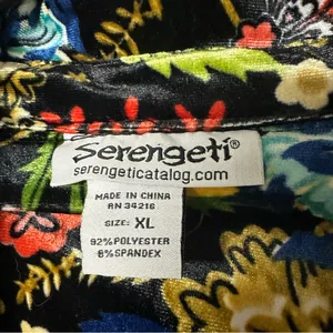 Velvet Serengeti Multicolored Floral Print Button Up Long Sleeve Dress Womens XL thumbnail 9