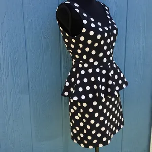 H&M Divided Polka Dot Sleeveless Dress Ruffle 8 v6x thumbnail 3