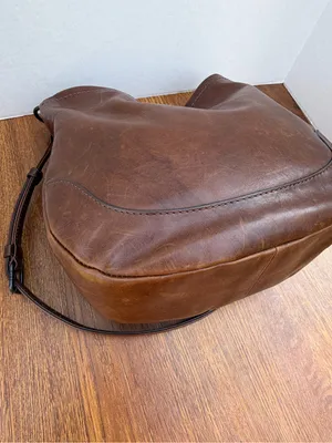 Frye Melissa Leather Convertible Hobo Crossbody Shoulder Bag Brown thumbnail 13